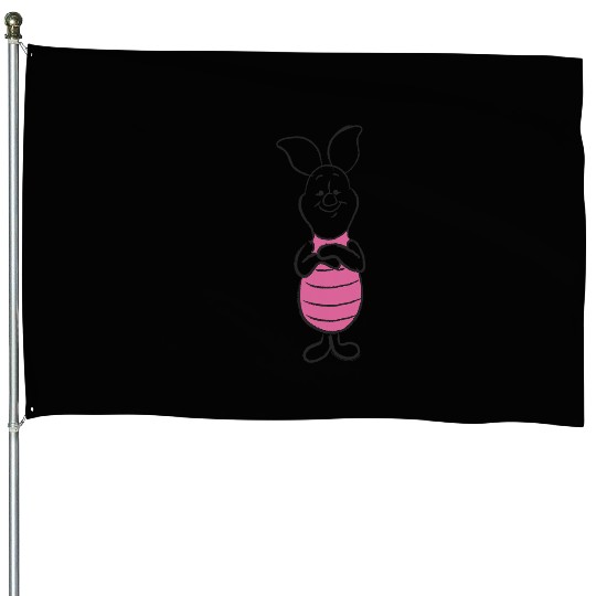 Disney Winnie The Pooh Piglet Simple Sketch House Flags