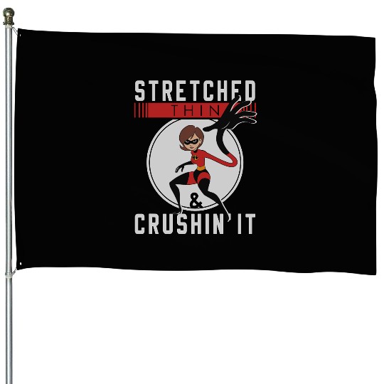 Disney and Pixars The Incredibles Elastigirl Stretched Thin House Flags