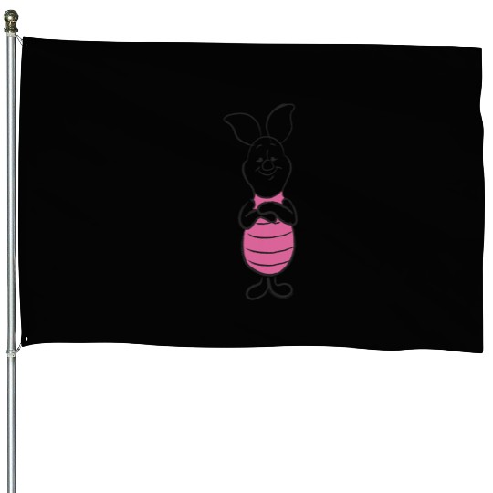 Disney Winnie The Pooh Piglet Simple Sketch House Flags