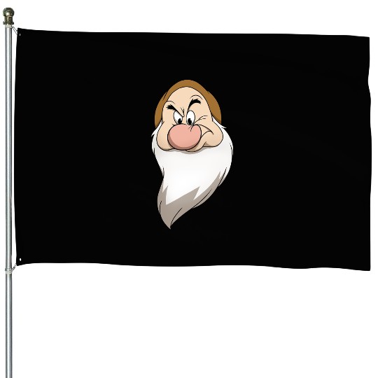Disney Snow White And The Seven Dwarfs Grumpy Big Face House Flags