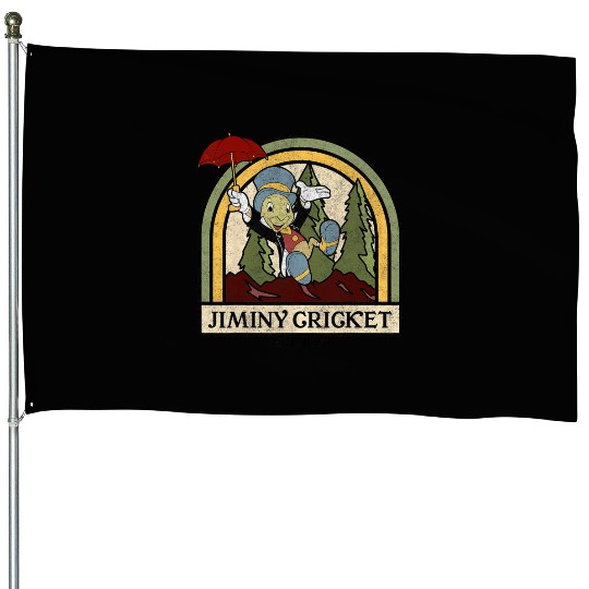 Disney Pinocchio Jiminy Cricket Established 1940 House Flags