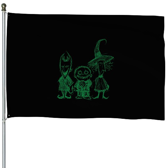 Disney The Nightmare Before Christmas Boogie’s Trio 2-Sided House Flags
