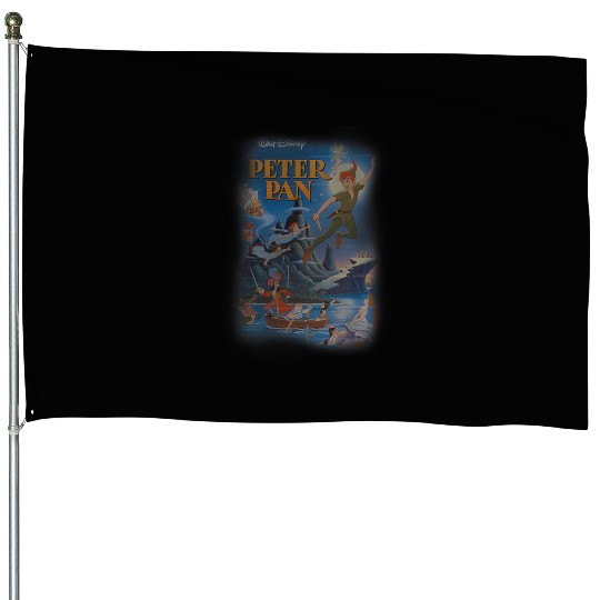 Disney Peter Pan Main Characters Never Land  Poster House Flags