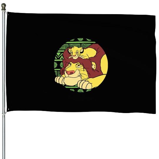 Disney The Lion King 30th Anniversary Mufasa & Simba Retro House Flags