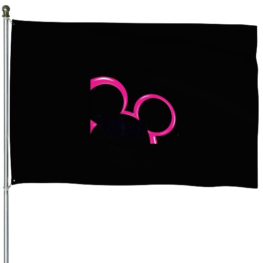 Disney Channel  Mickey Mouse Pink Retro 2000s Logo House Flags