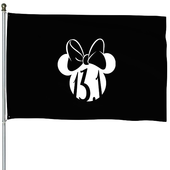 Disney Mickey And Friends Minnie Mouse Half Marathon 13.1 House Flags