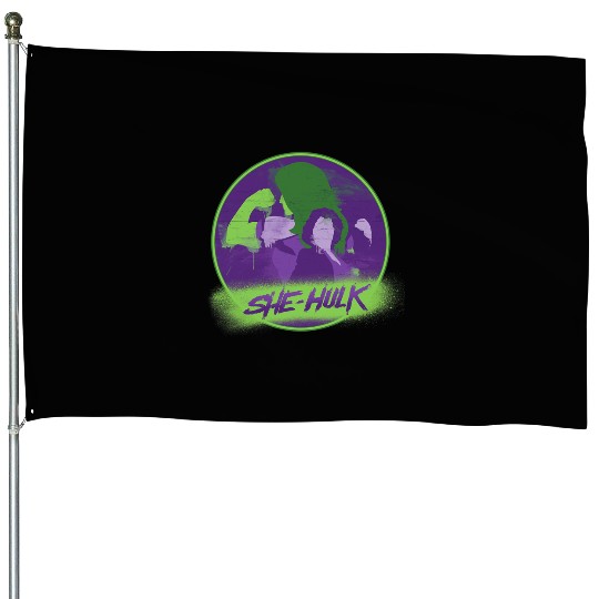 Marvel Studios She-Hulk Disney Plus Spray Paint House Flags