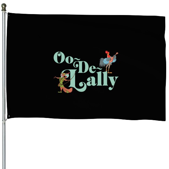 Disney Robin Hood Oo-De-Lally Iconic Quote Chest Text Logo House Flags