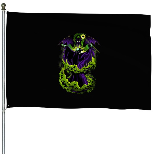 Disney Villains Maleficent Dragon Transformation House Flags