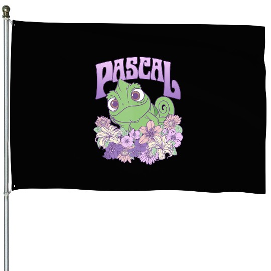 Disney Tangled Cute Pascal Floral Pastel Big Chest Portrait House Flags