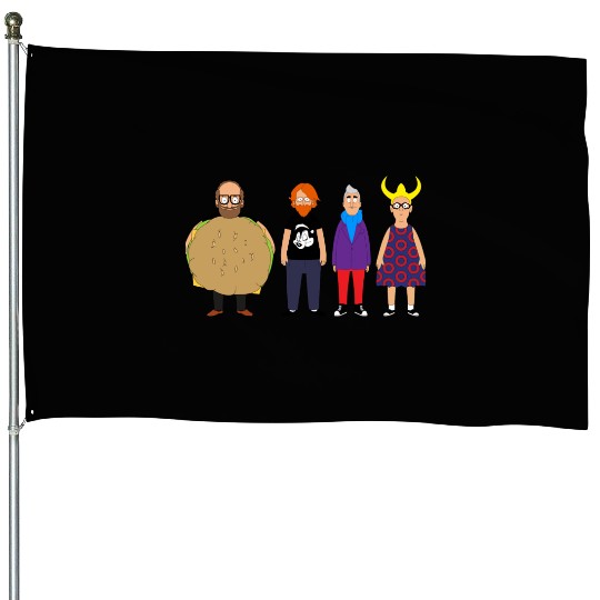 Bobs Burgers Phish by Custeez 1 House Flags