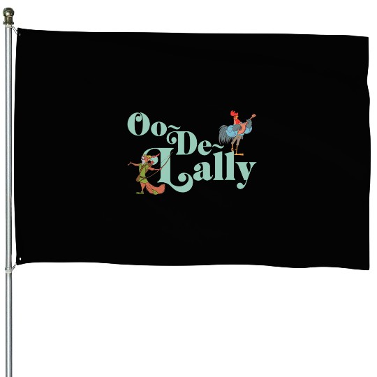 Disney Robin Hood Oo-De-Lally Iconic Quote Chest Text Logo House Flags