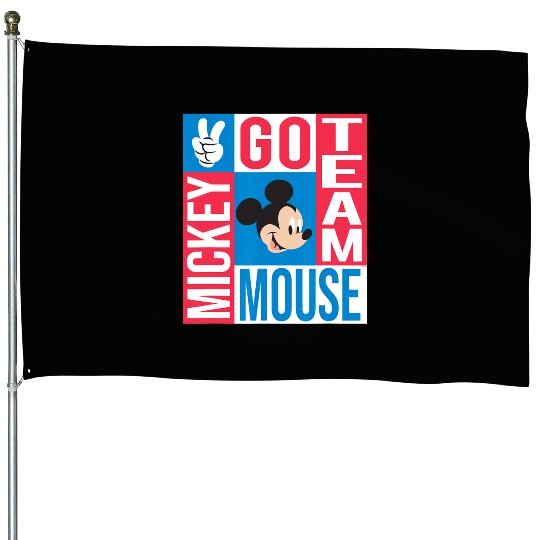 Disney Summer Athletic Sports Games Go Team Mickey Mouse House Flags