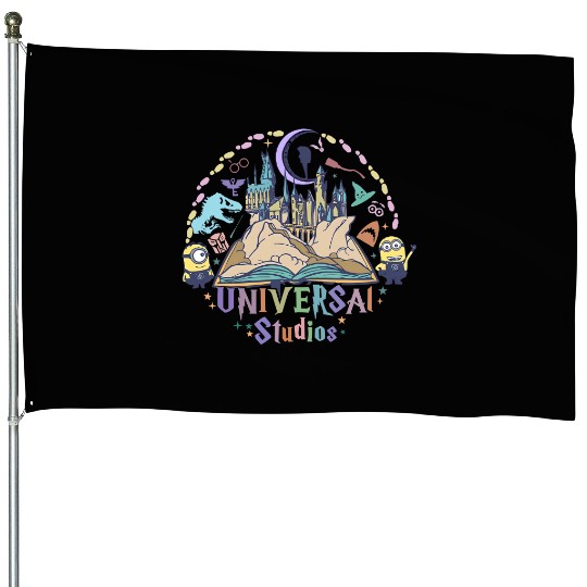 Disney Universal Studios House Flags, Universal Studios 2024 Trip House Flags, Universal Orlando House Flags