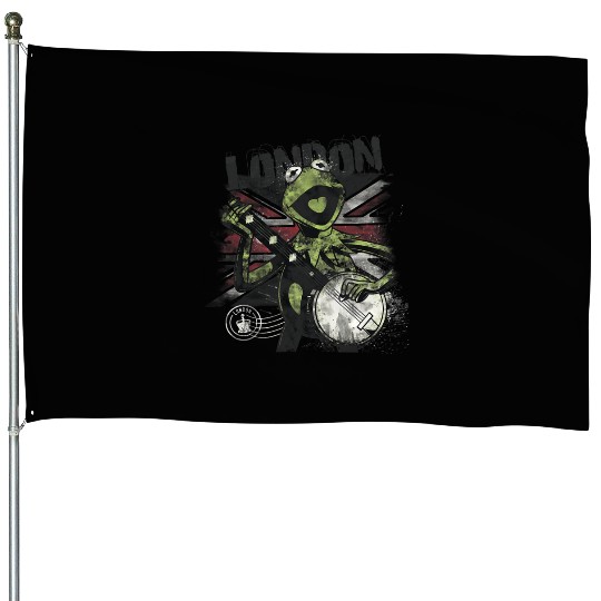 Disney The Muppets London Frog  Rock Kermit Poster House Flags