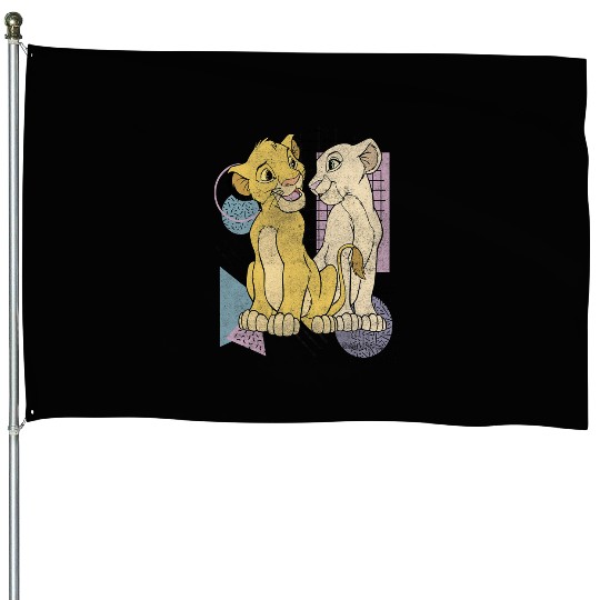 Disney Lion King Simba Nala Meet Eyes Valentines House Flags