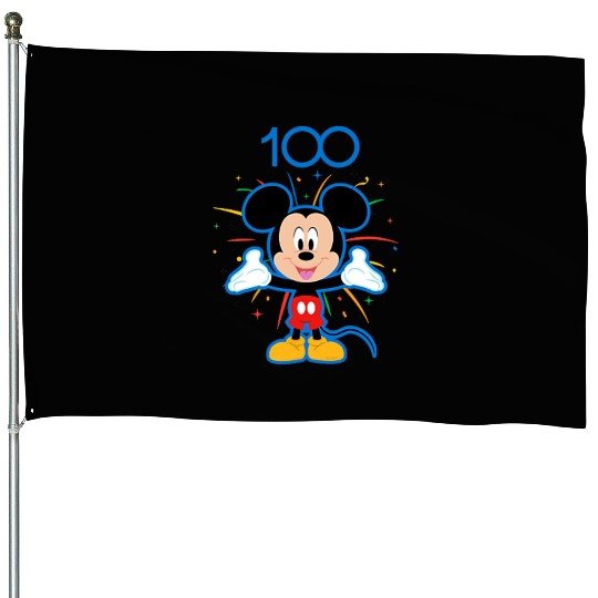 Disney 100 Anniversary Mickey Mouse Fireworks Burst D100 House Flags