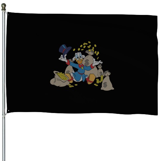 Disney Ducktales Scrooge McDuck Coins House Flags