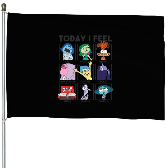 Disney Pixar Inside Out 2 Today I Feel... Emotions Panels House Flags