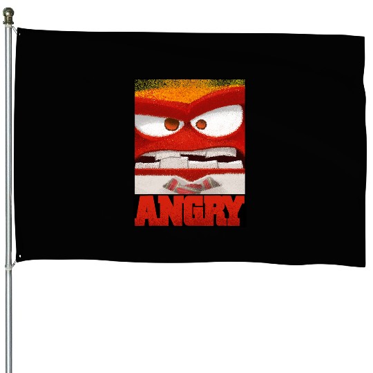 Disney Pixar Inside Out ANGRY Artistic Anger Retro Poster House Flags