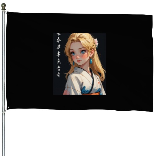 Japan style Sticker: Disney Mulan Anime Mushu, Mulan and Mushu House Flags