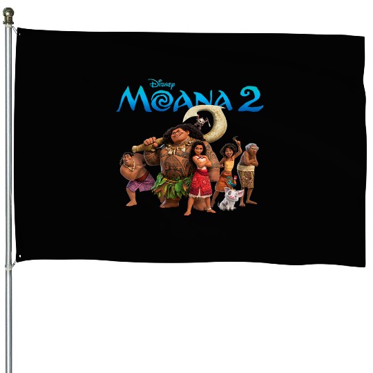 Disney Moana 2 Oceania Adventure Big Crew Panel House Flags