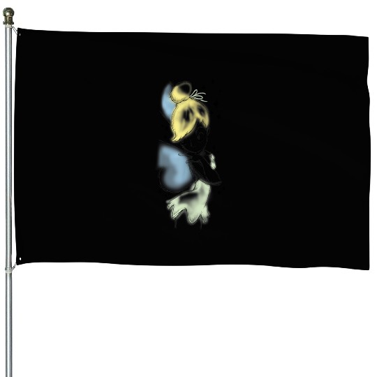 Disney Peter Pan Tinkerbell Airbrush Style Sketch House Flags