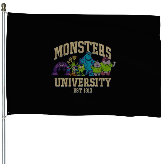 Disney Pixar Monsters University Est. 1313 Group Shot House Flags