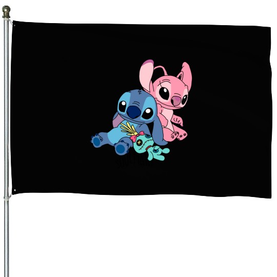 Stitch and angel soulmate  , Stitch Eras Tour , Stitch Shirt, Disney Land Lilo and Stitch House Flags