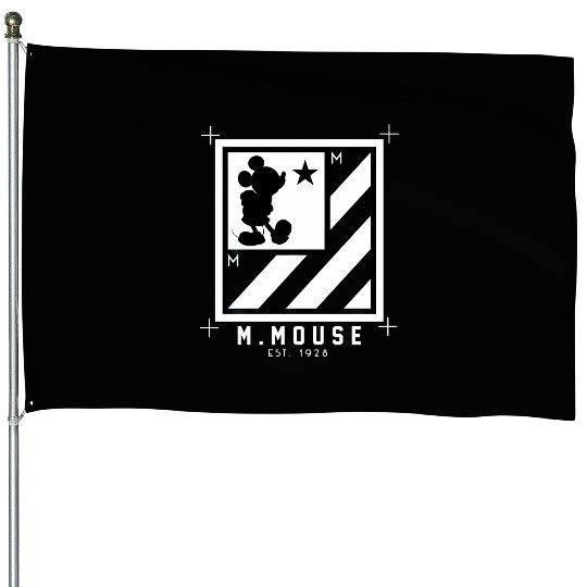 Disney Mickey Mouse Box With Stripes House Flags