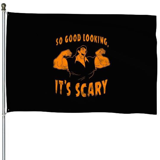 disney beauty and beast gaston so good looking halloween House Flags