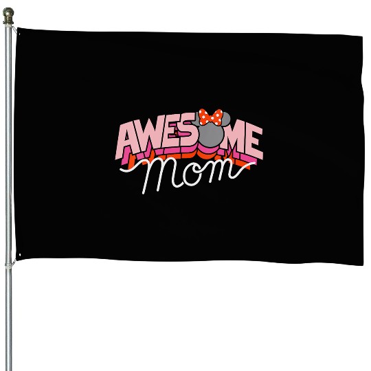 Disney Minnie Mouse Awesome Mom V-Neck House Flags