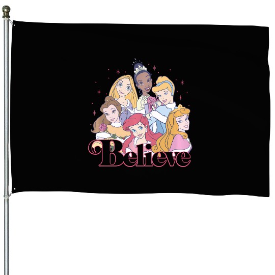 Disney Christmas Princess Believe Group Shot House Flags