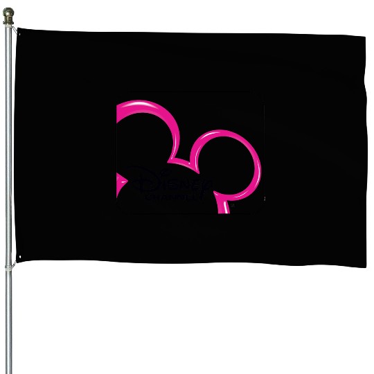 Disney Channel  Mickey Mouse Pink Retro 2000s Logo House Flags