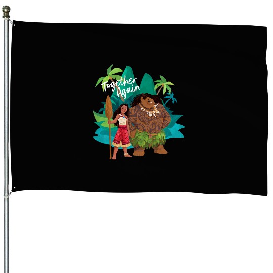 Disney Moana 2 Moana and Maui Together Again House Flags