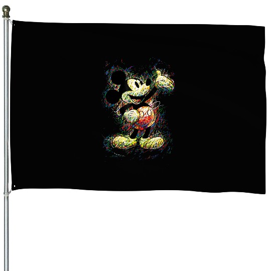 disney mickey mouse scribble House Flags