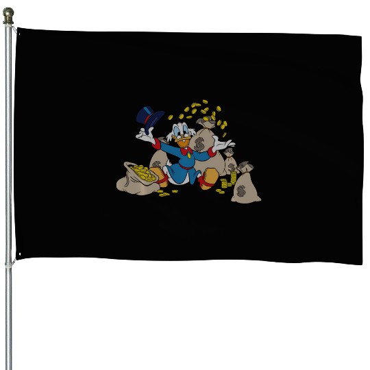 Disney Ducktales Scrooge Mcduck Coins House Flags