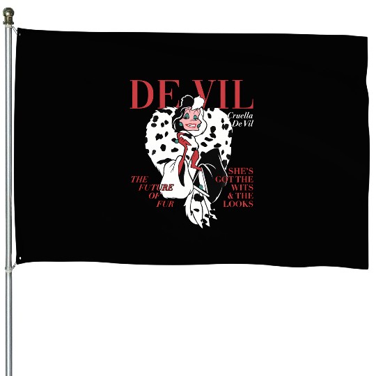 Disney Villains Cruella De Vil Magazine Cover House Flags