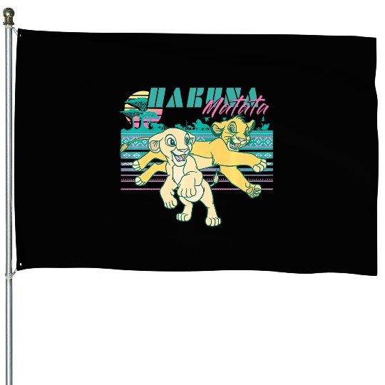 Disney Lion King Retro Simba & Nala 90s Hakuna Matata Premium House Flags
