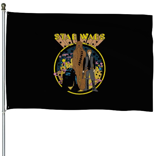 Star Wars Vintage Psych Rebels Disney+ Tank Top House Flags