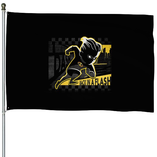 Disney Pixar The Incredibles 2 Dash Retro Racing Flag Logo House Flags