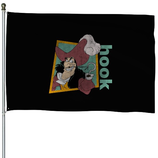 Disney Peter Pan Retro Captain Hook Smirking Long Sleeve House Flags