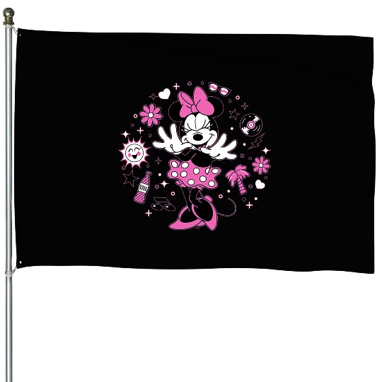 Disney Minnie Mouse Retro Vinyl Summer House Flags