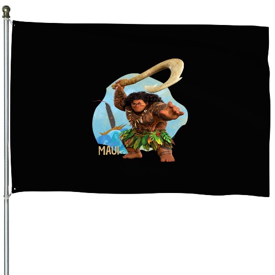 Disney Moana 2 Action Pose “Maui” with Fish Hook House Flags