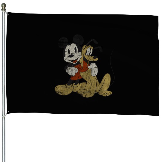Disney Mickey Mouse And Pluto Best Buds House Flags