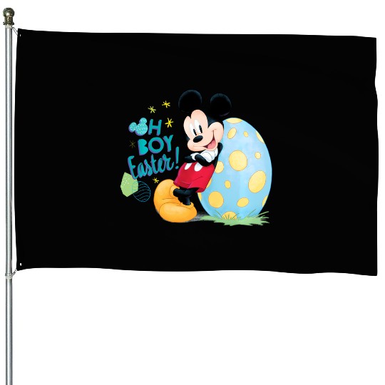 Disney Mickey Oh Boy Easter House Flags