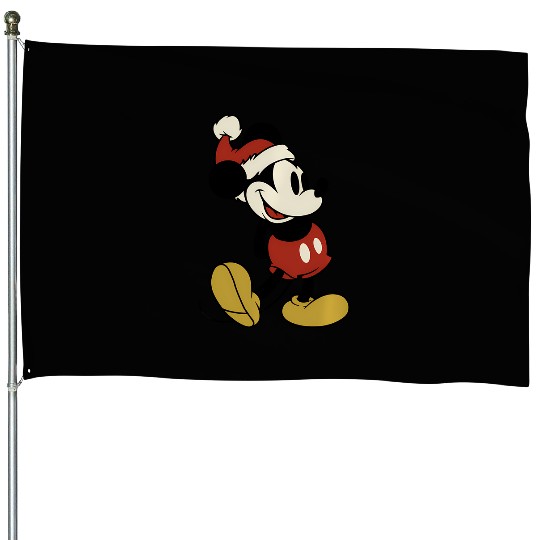 Disney Classic Santa Mickey Mouse House Flags