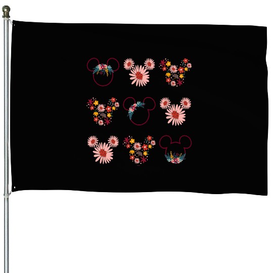 Disney Mickey Mouse Flowers and Daisy Print House Flags