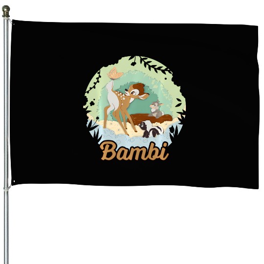 Disney Bambi Thumper And Flower Paper Cut Portrait House Flags