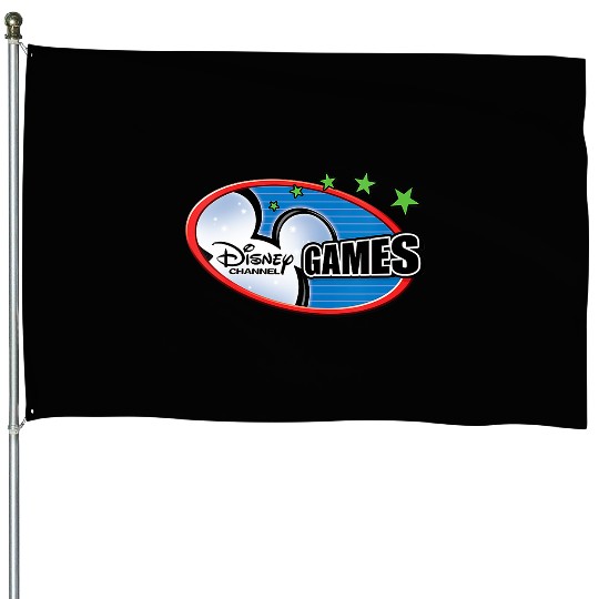 Womens Disney Channel Games Logo V-Neck House Flags